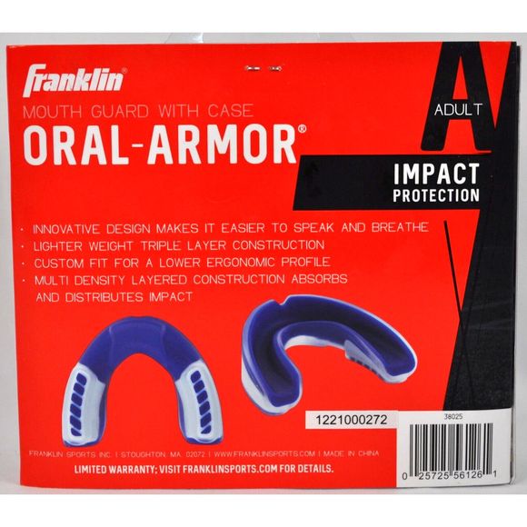 Franklin Oral-Armor Mouth Guard Professional Level Custom Fit Protection: NIB - Picture 2 of 3